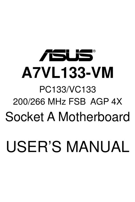 Asus A7VL133-VM Manual pdf